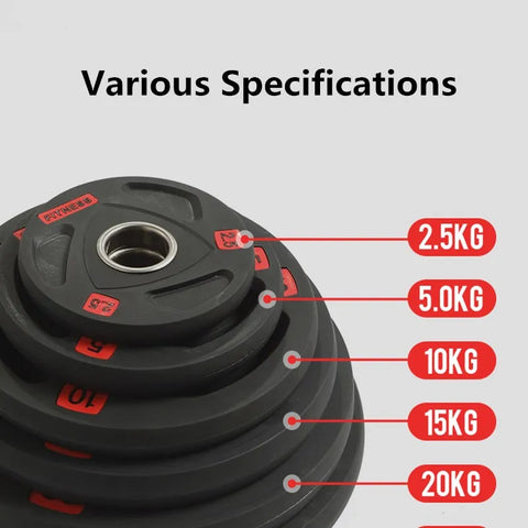 Gym Fitness Rubber-covered Barbell Disc Plates