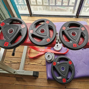 Gym Fitness Rubber-covered Barbell Disc Plates