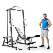 Pro Deluxe Cage System with Weightlifting Bench