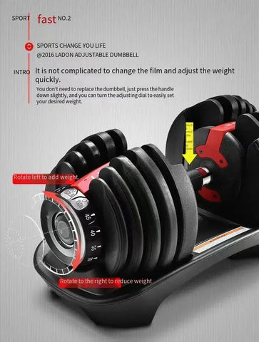 Dumbbell  24kg 40kg Custom Gym Fitness Adjustable Dumbbells