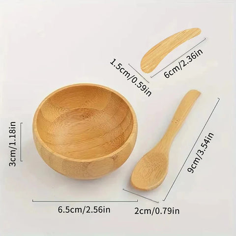 Mini Size Bamboo DIY Face Mask Mixing Bowl