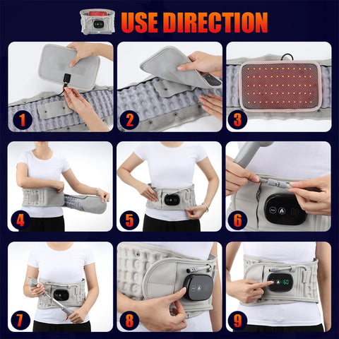 Inflatable Belt Red Light Heating Vibration Massage Airbag