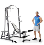 Pro Deluxe Cage System with Weightlifting Bench