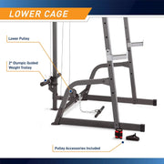 Pro Deluxe Cage System with Weightlifting Bench