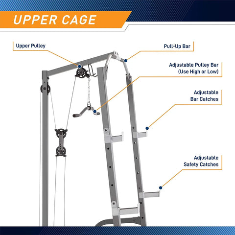 Pro Deluxe Cage System with Weightlifting Bench