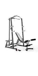 Pro Deluxe Cage System with Weightlifting Bench