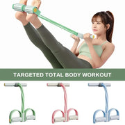 Portable Yoga Pilates Bar Stick with Resistance Band