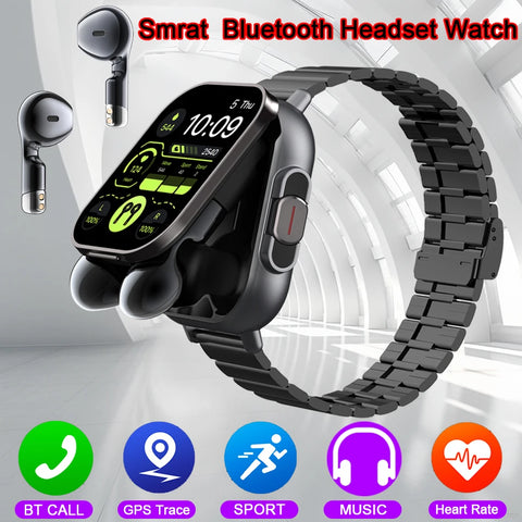 Smart Watch 2 in 1 With earphones