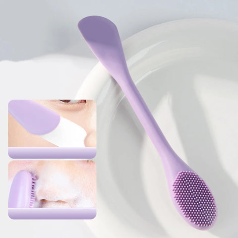 Double Head Silicone Facial Mask Brush