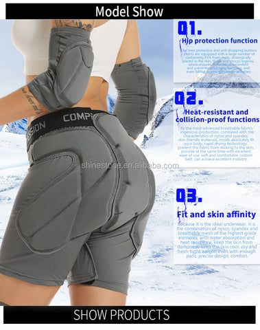 Hip Padded Shorts Sport Short Pants for Skating