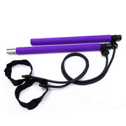 Portable Yoga Pilates Bar Stick with Resistance Band