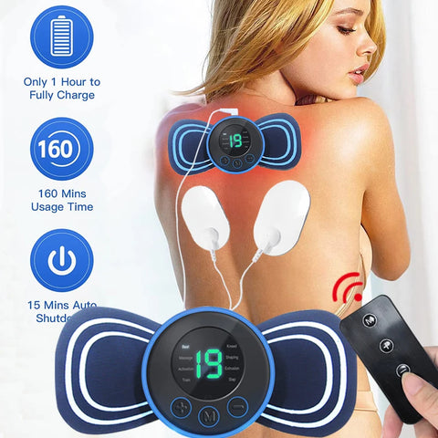 Mini Cervical Spine Patch Remote Control and Portable Massager